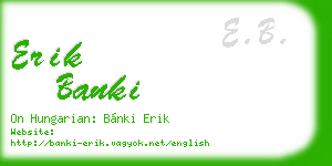 erik banki business card
